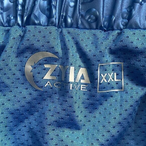 Zyia active Blued Steel Bubbles Hi-rise Bomber Shorts XXL new - Picture 6 of 16